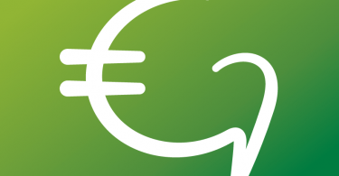 GoGlobalBeHappy logo modified as pictogram showing a Euro symbol
