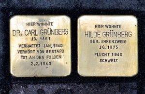 Commemorative plates for Jews in Nazi Germany